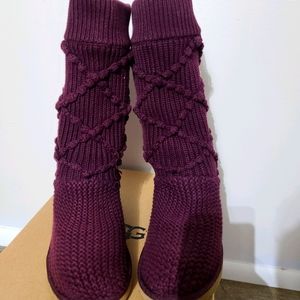 UGG Classic Argyle KNIT Tall Maroon color